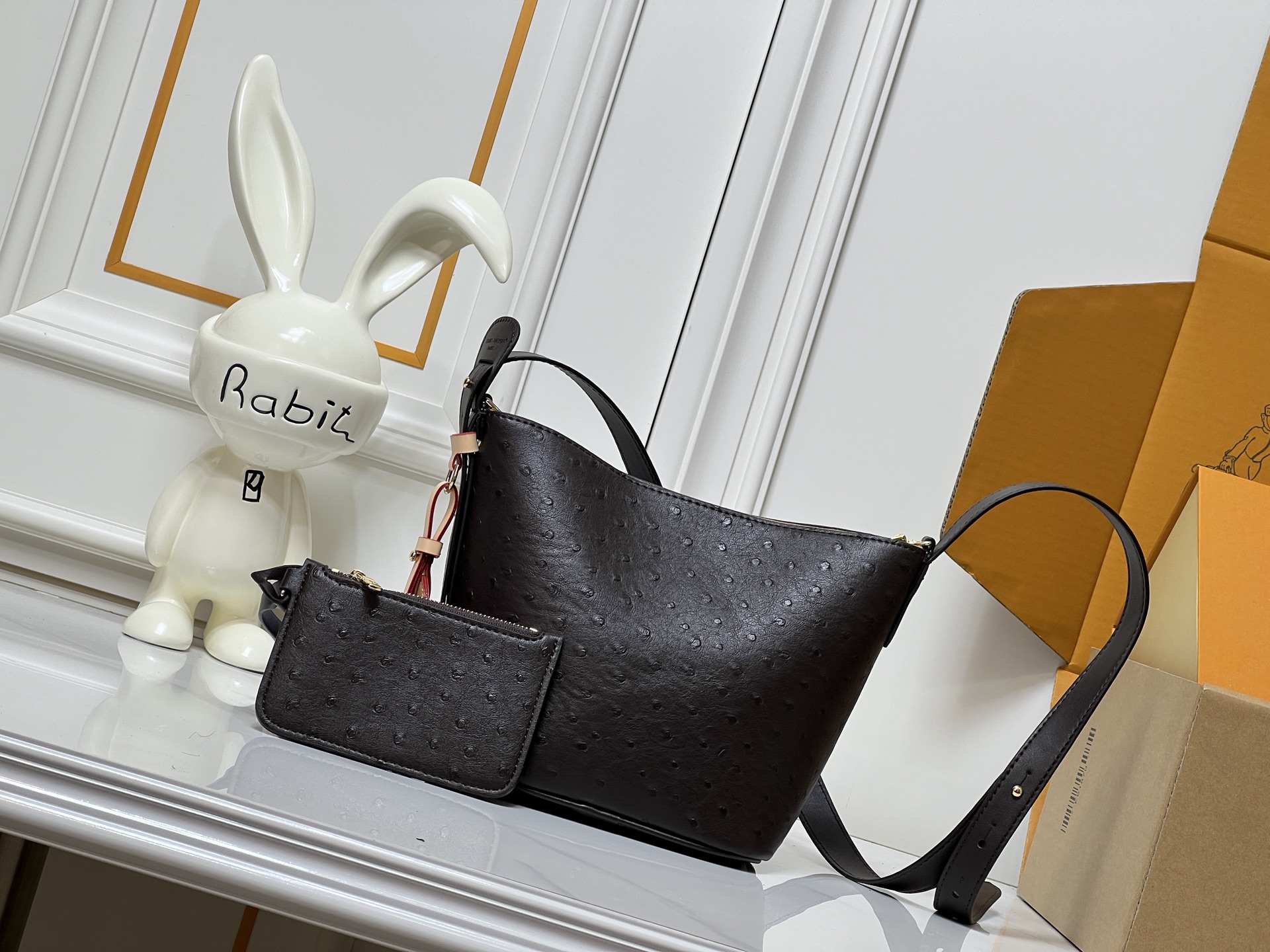 Louis Vuitton LV Classic Handbag Monogram Empreinte Model M25860 LV Logo Detail Street Style Luxury Handbag